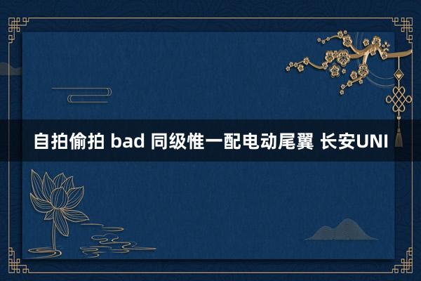 自拍偷拍 bad 同级惟一配电动尾翼 长安UNI